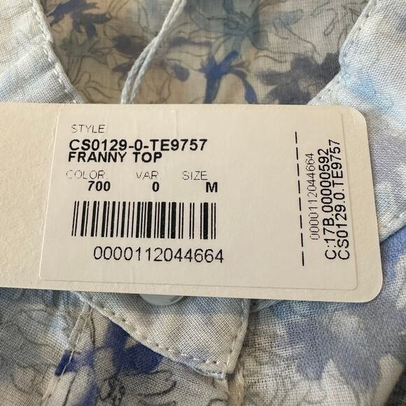 CAS Cloth and Steel Women's Franny Top Blue Floral Print NWT sz M $388 Italy - Picture 10 of 12